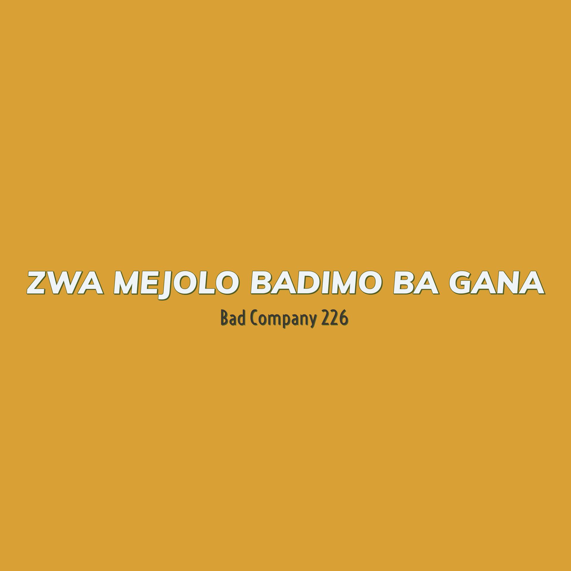 Постер альбома Zwa Mejolo Badimo Ba Gana
