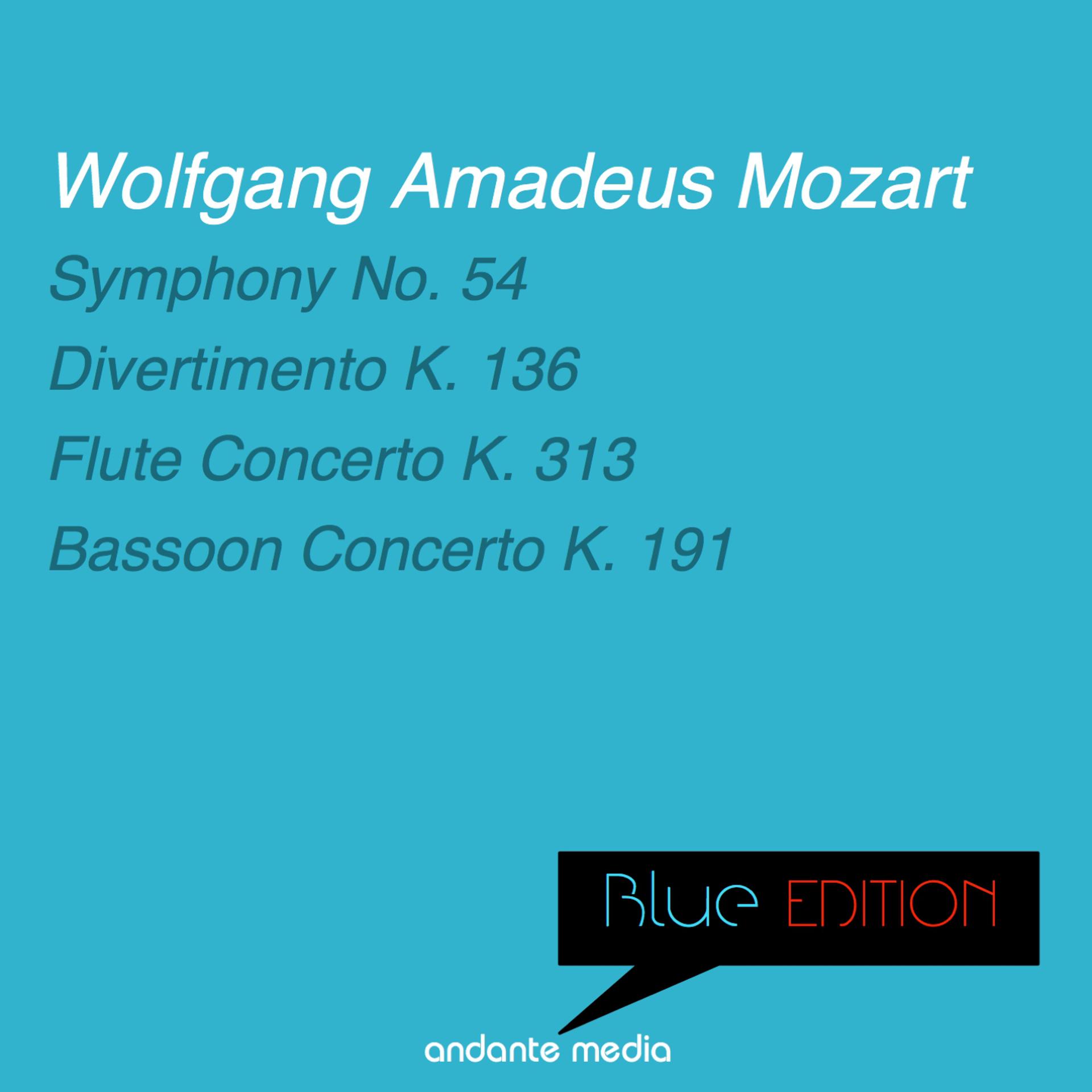 Постер альбома Blue Edition - Mozart: Symphony No. 54 in B-Flat Major