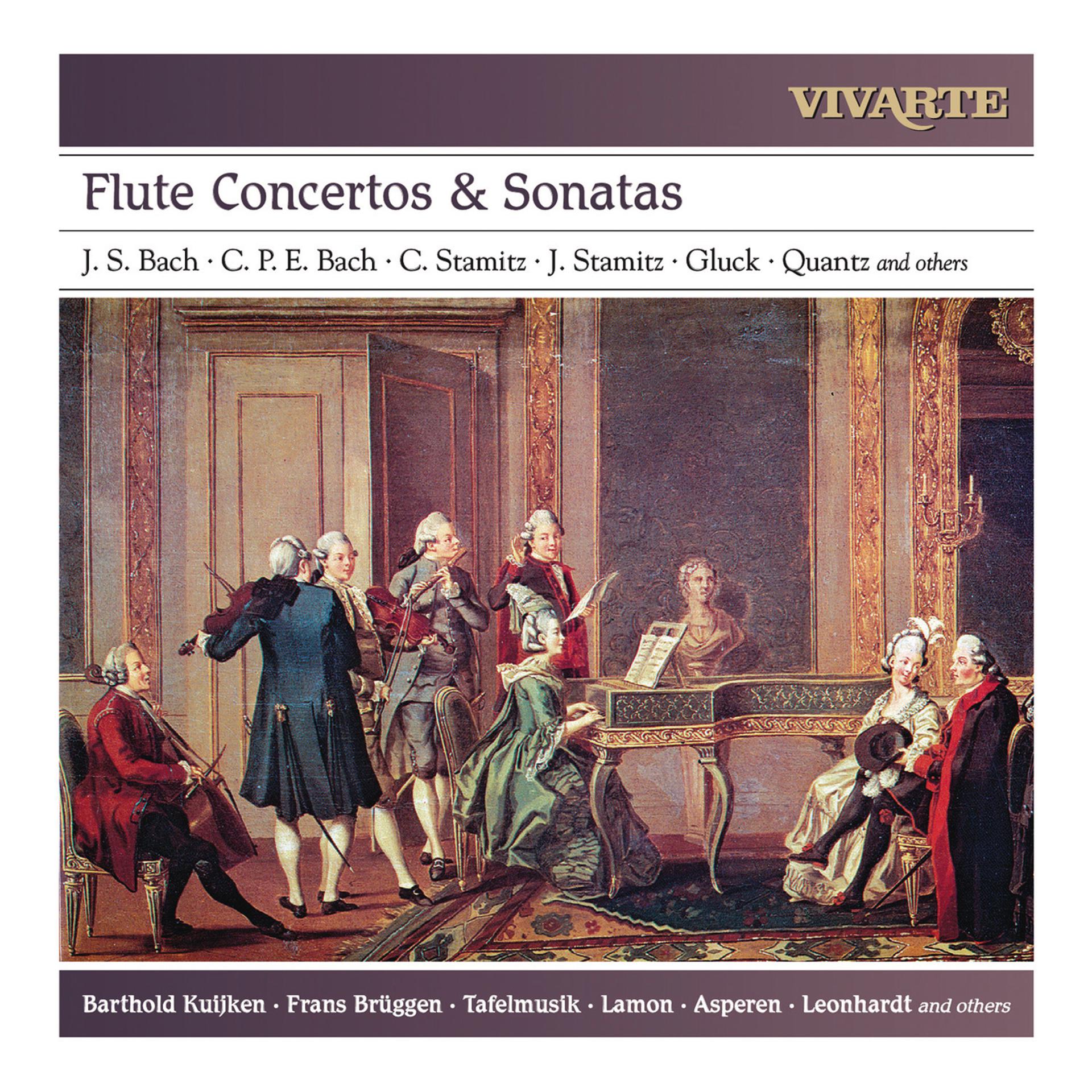 Постер альбома Flute Concertos & Sonatas: J. S. Bach, C. P. E. Bach, C. Stamitz, J. Stamitz, Gluck, Quantz and others