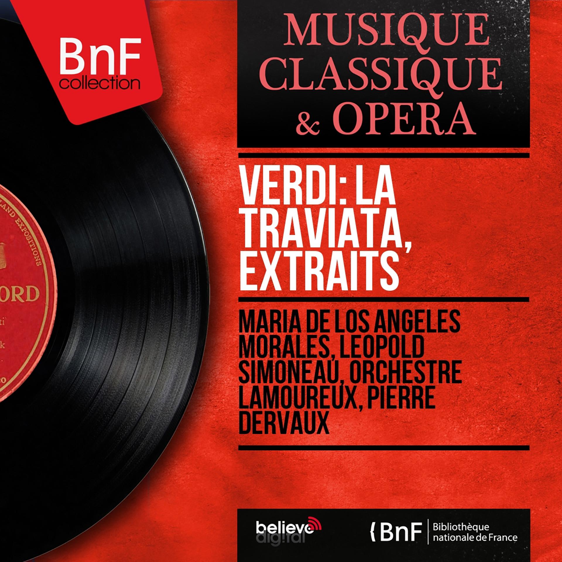 Постер альбома Verdi: La traviata, extraits (Mono Version)
