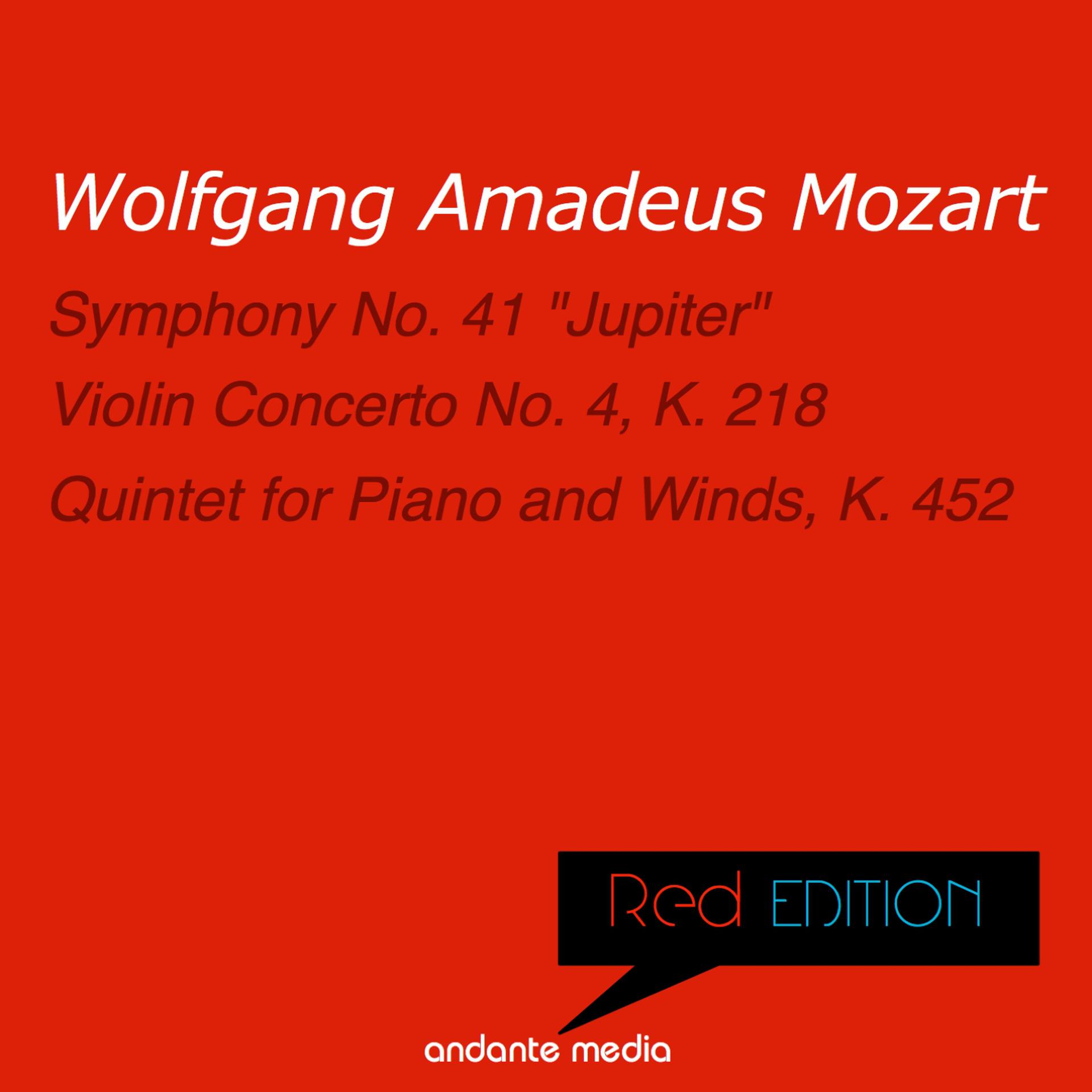 Постер альбома Red Edition - Mozart: Symphony No. 41 "Jupiter" & Violin Concerto No. 4, K. 218
