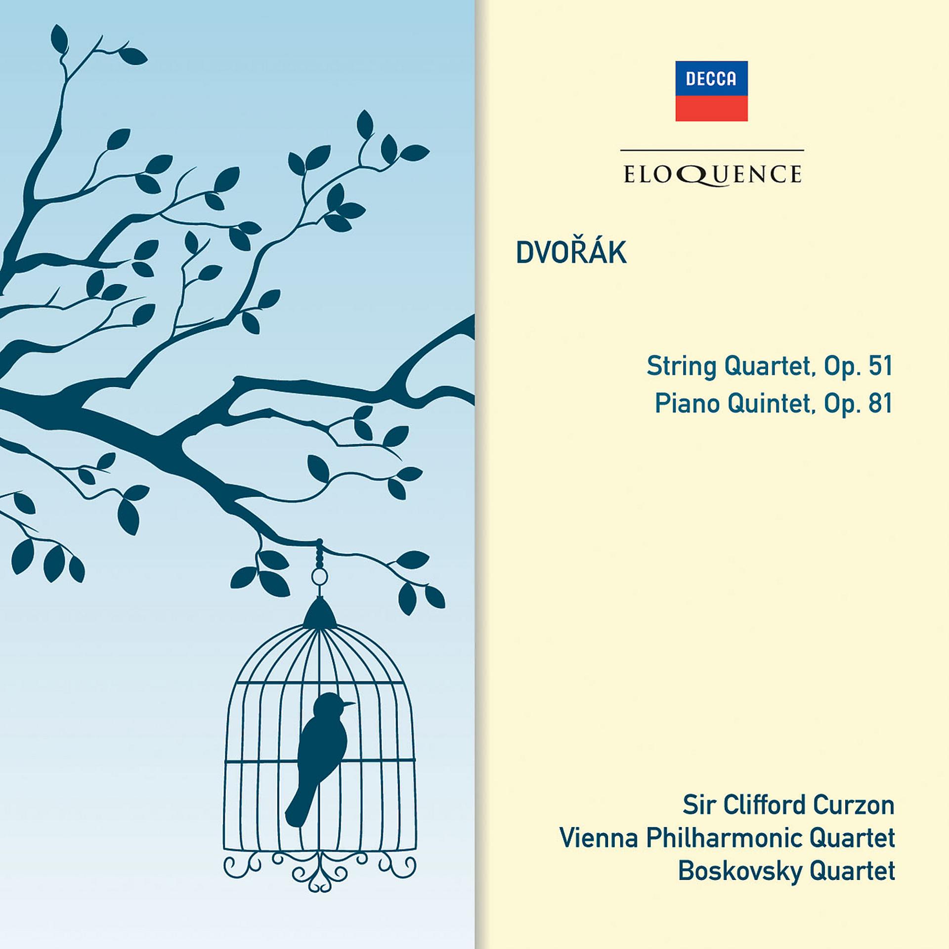 Постер альбома Dvorak:String Quartet, Op. 51; Piano Quintet, Op. 81