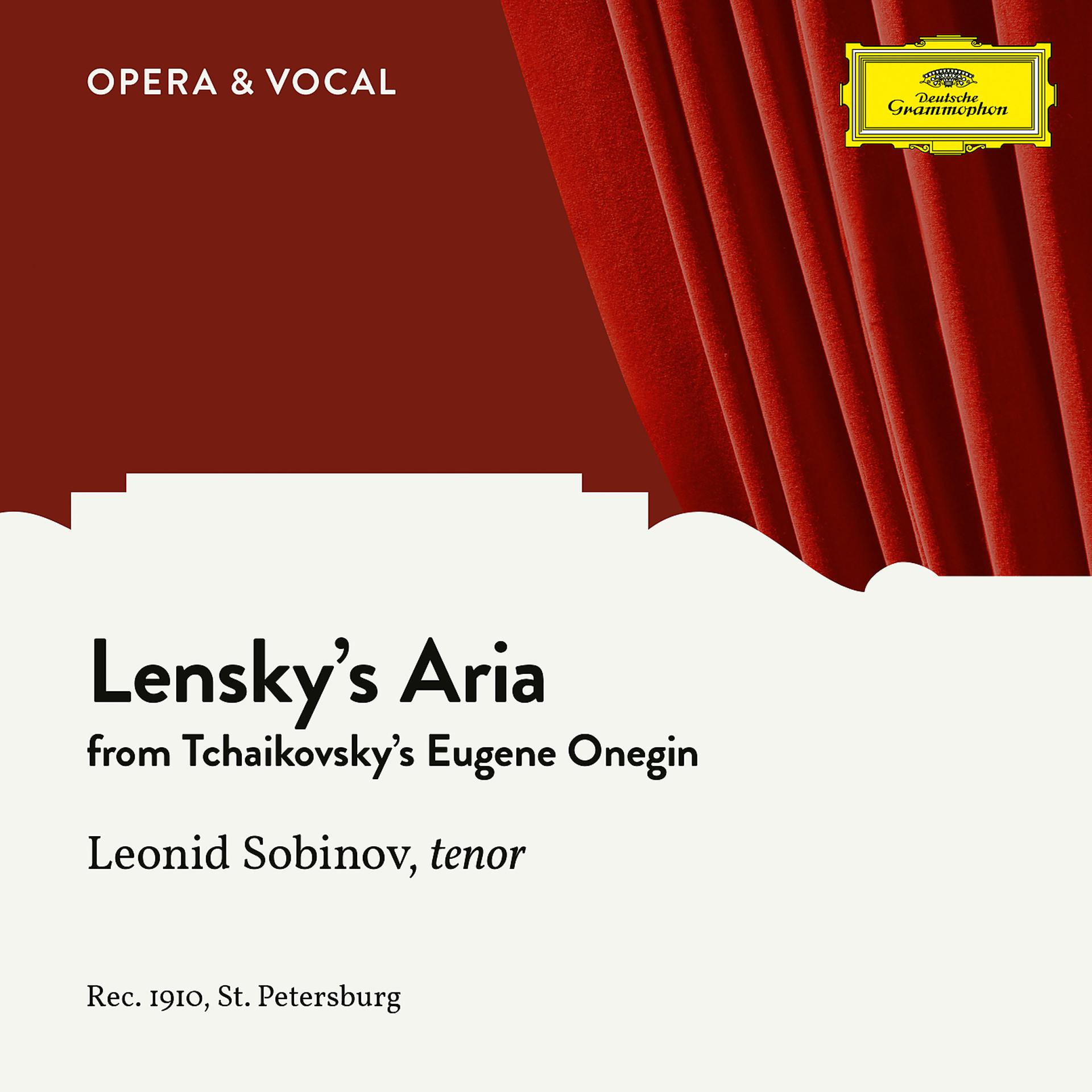 Постер альбома Tchaikovsky: Eugene Onegin: Lensky's Aria