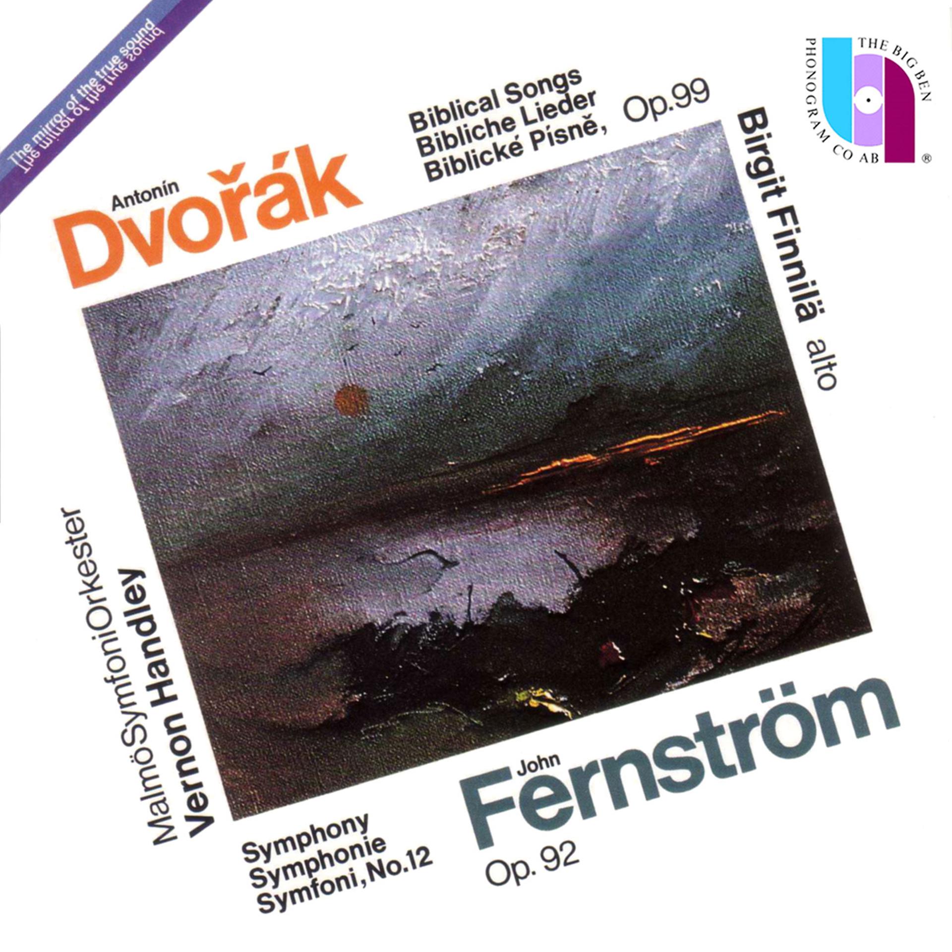 Постер альбома Dvořák: Biblical songs; Fernström: Symphony No. 12