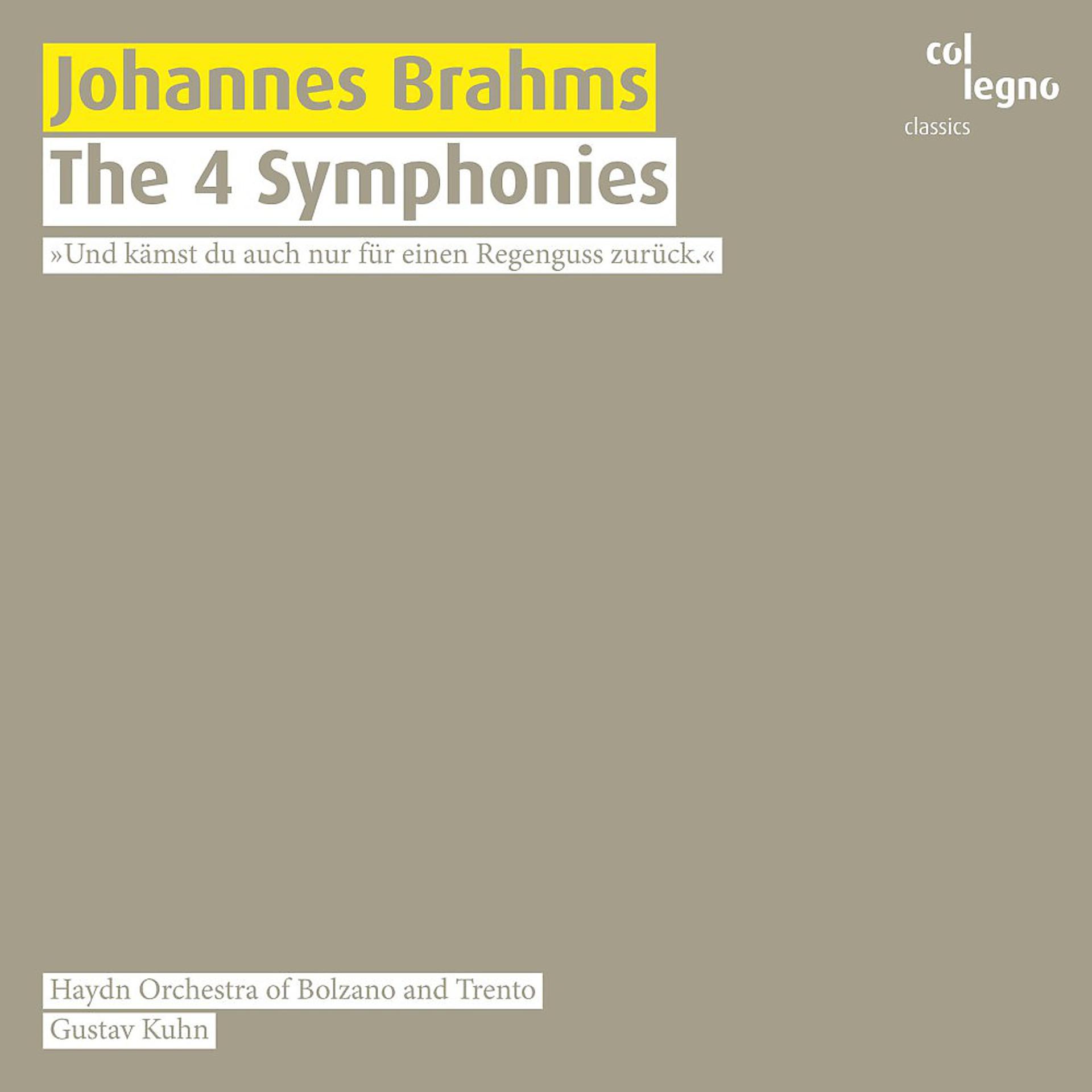 Постер альбома Johannes Brahms: The 4 Symphonies